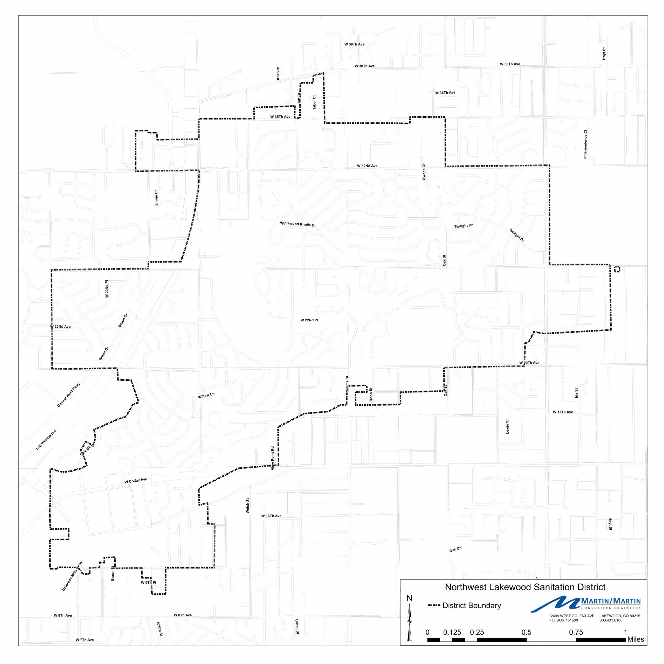 District Boundary Map – Northwest Lakewood Sanitation District